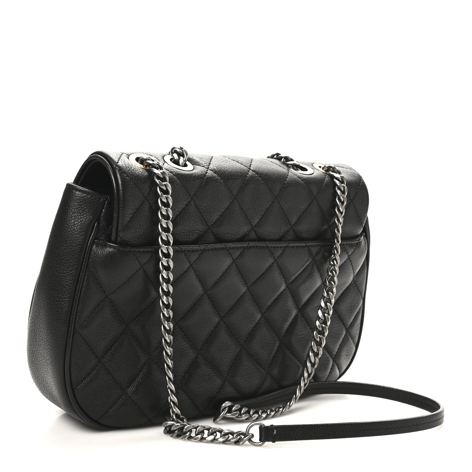 Chanel Calfskin Quilted Casual Pocket Messenger Flap Black 3 of 10
