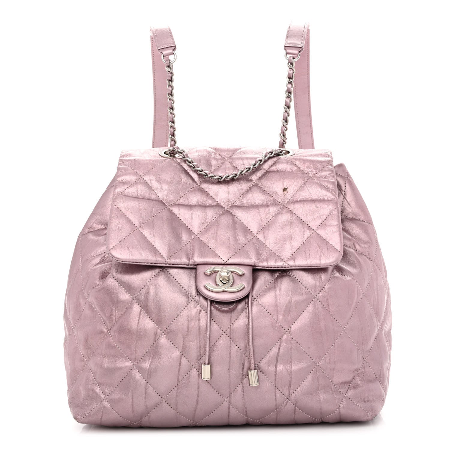 Chanel Iridescent Calfskin Quilted Ground Control Backpack Pink 1 of 12