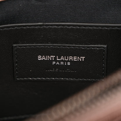 Saint Laurent Sheepskin Matelasse Chevron Monogram Medium College Bag Rose Poudre 6 of 10