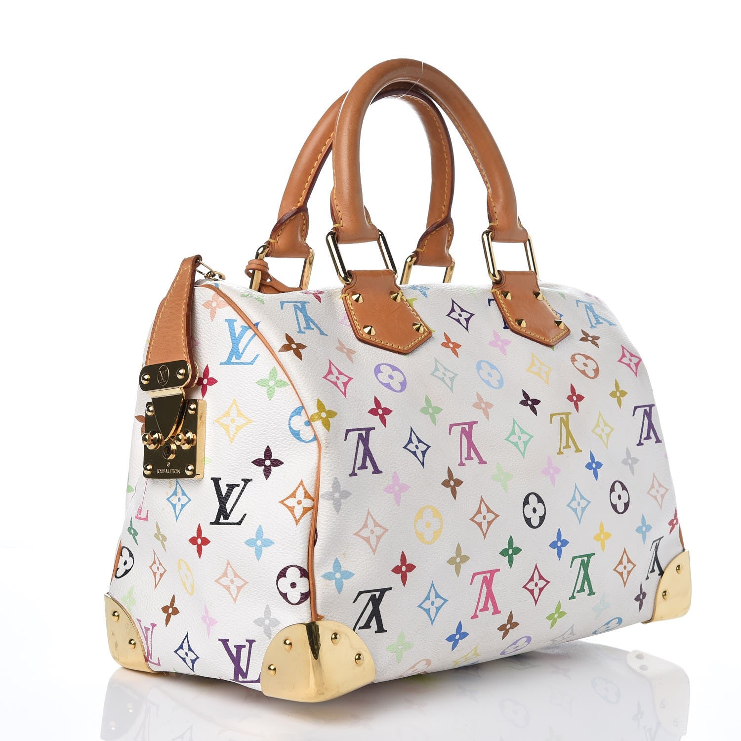 Louis Vuitton Monogram Multicolor Speedy 30 White 3 of 10