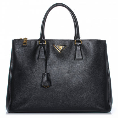 Prada Saffiano Lux Medium Double Zip Tote Nero Black 1 of 9