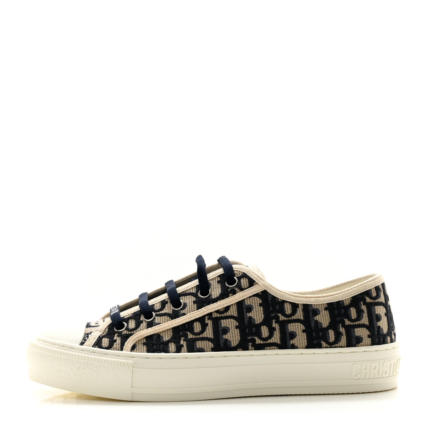 Canvas Oblique Walk N Dior Low Top Sneakers 39 Deep Blue