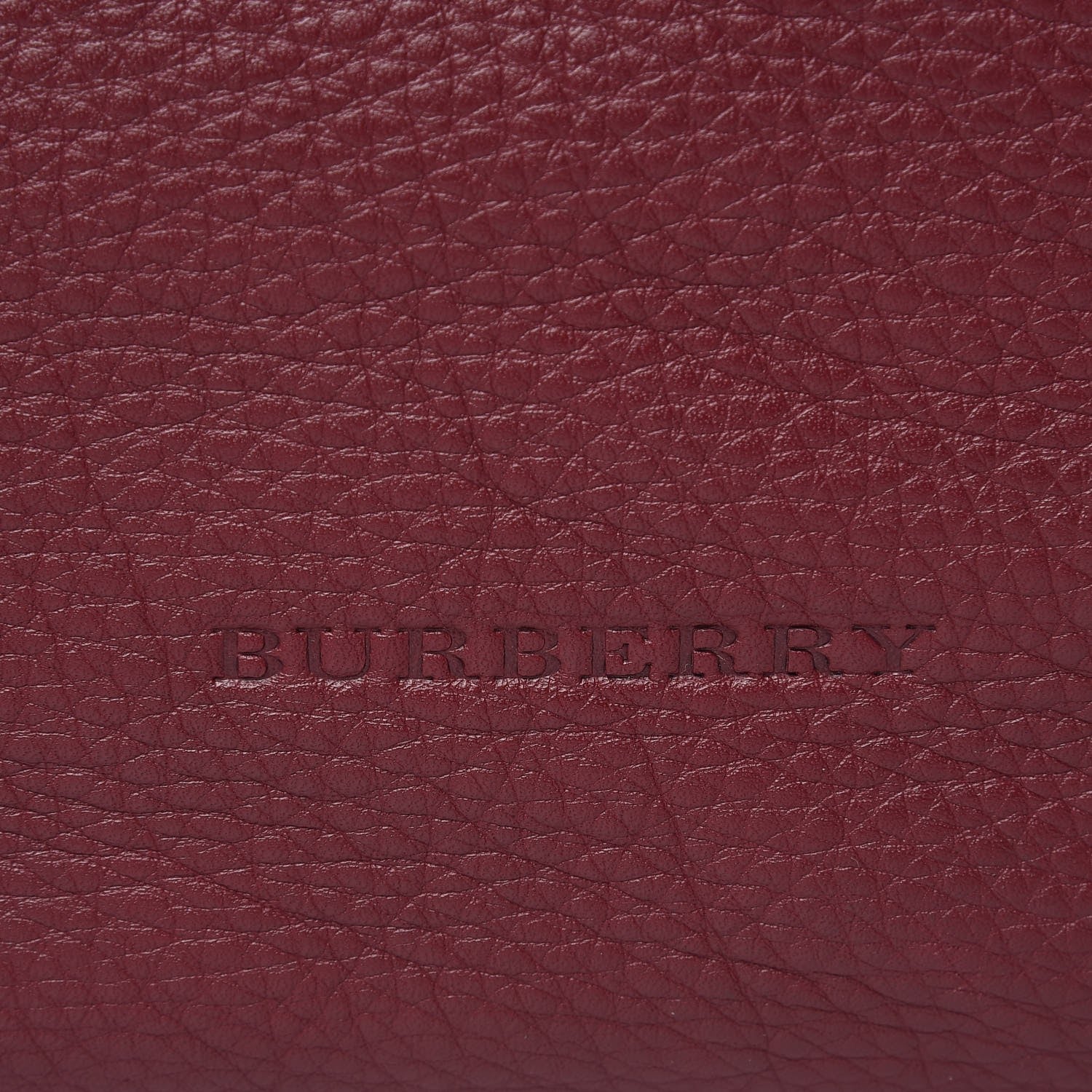 Burberry Grainy Calfskin House Check Medium Maidstone Burgundy Red 11 of 11