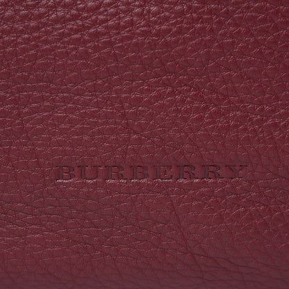Burberry Grainy Calfskin House Check Medium Maidstone Burgundy Red 11 of 11