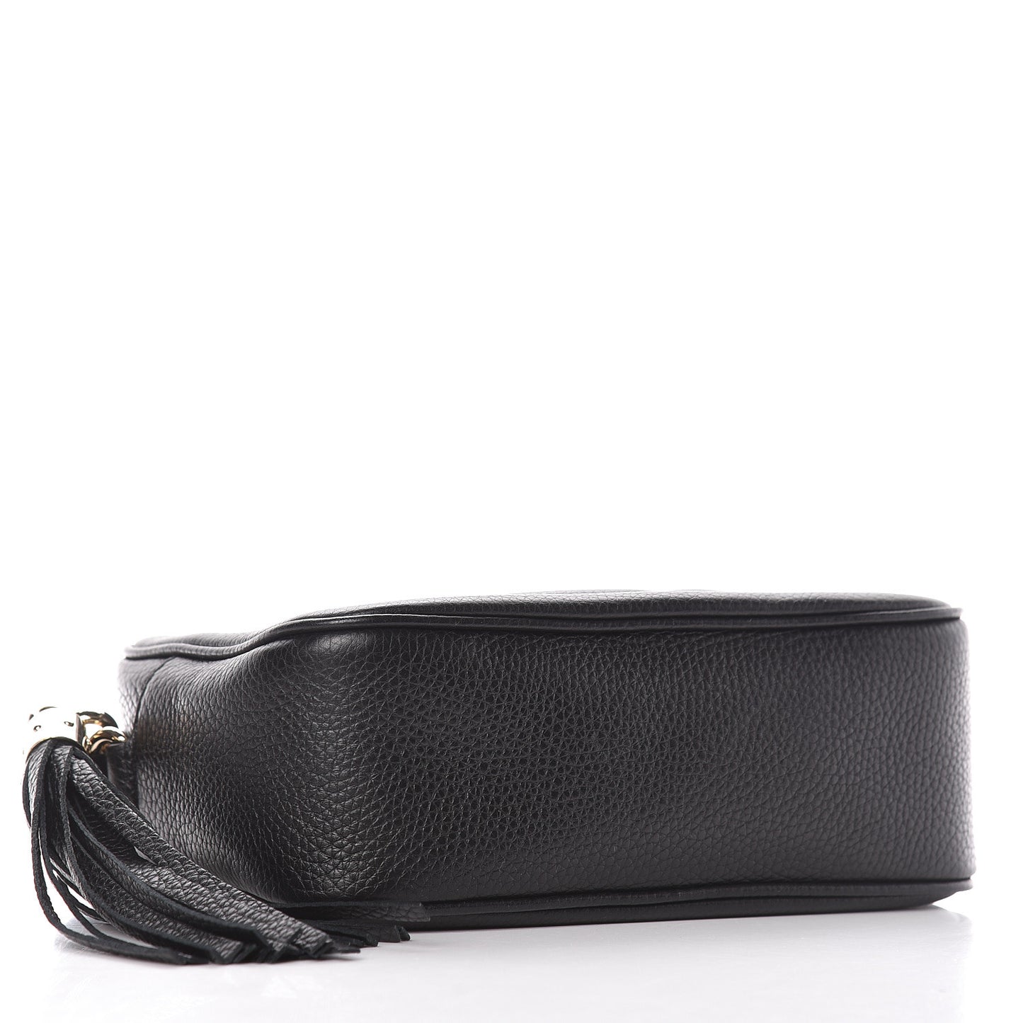 Pebbled Calfskin Small Soho Disco Bag Black