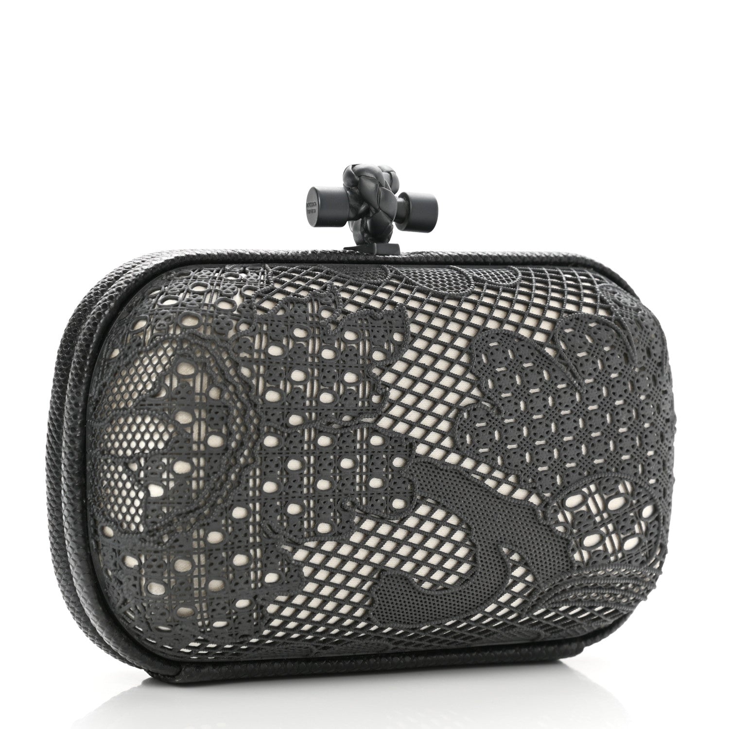 Bottega Veneta Metal Lace Karung Knot Clutch Black 3 of 7