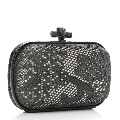 Bottega Veneta Metal Lace Karung Knot Clutch Black 3 of 7