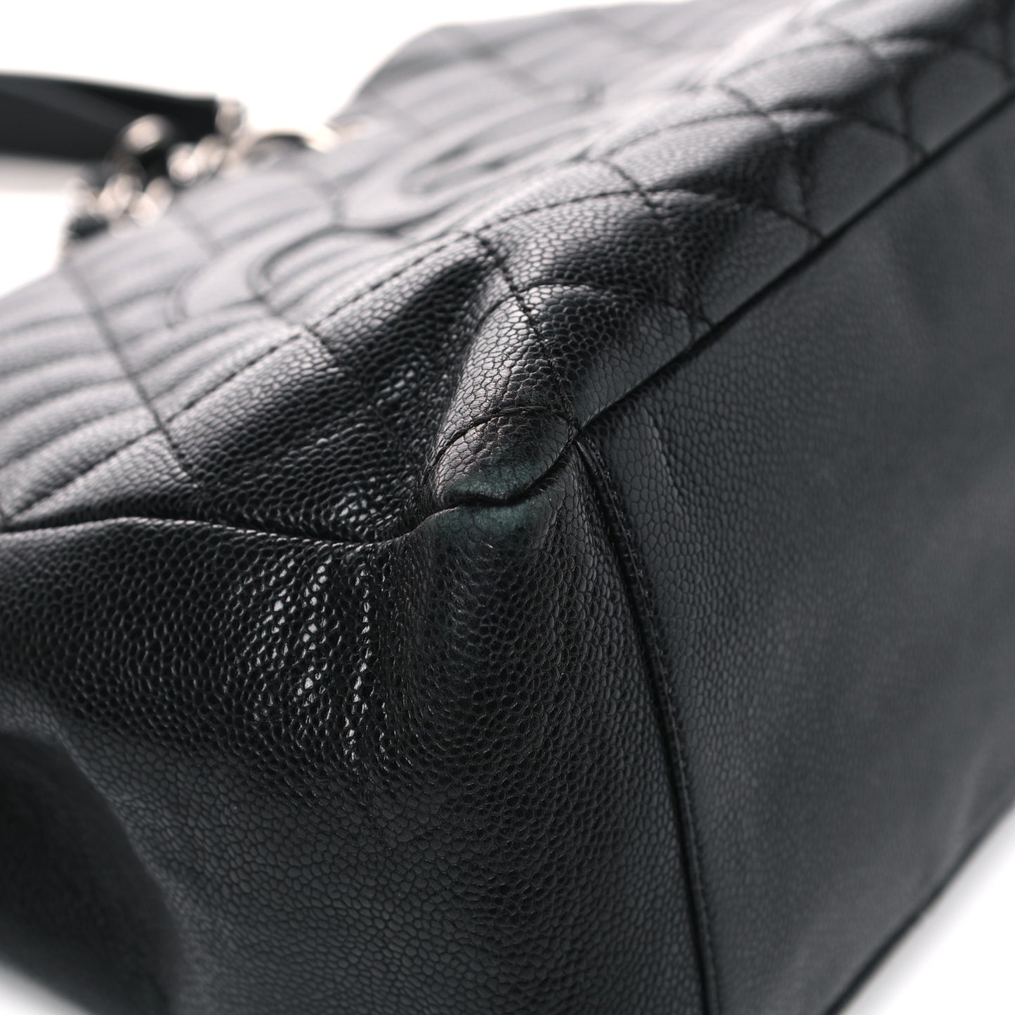 Caviar Quilted Grand Shopping Tote GST Black