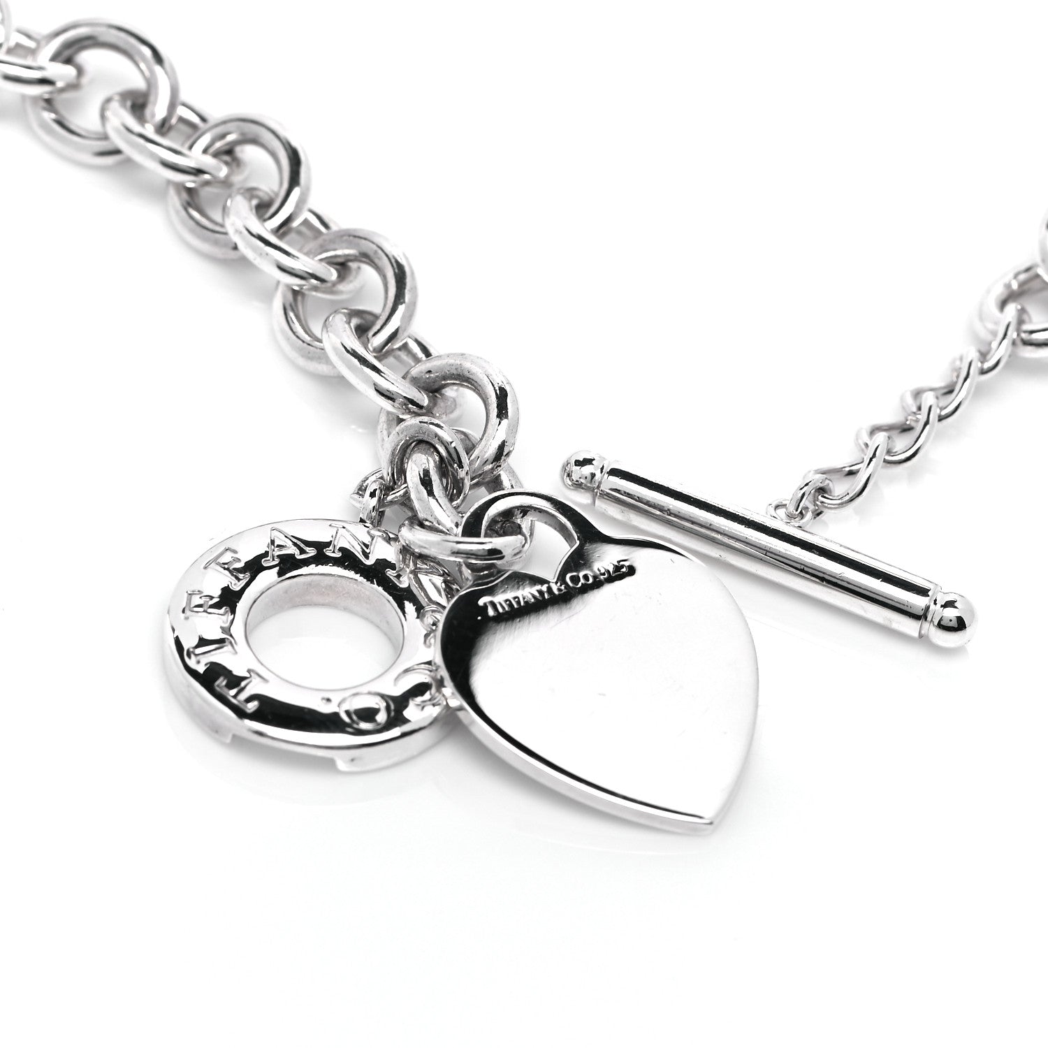 Tiffany Sterling Silver Heart Tag Toggle Necklace 4 of 5