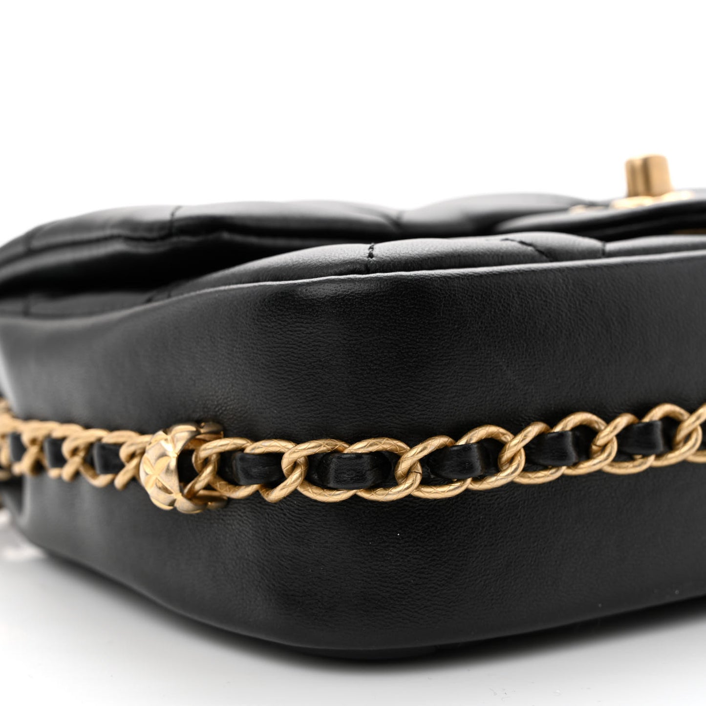 Lambskin Quilted CC Small Dynasty Flap Black