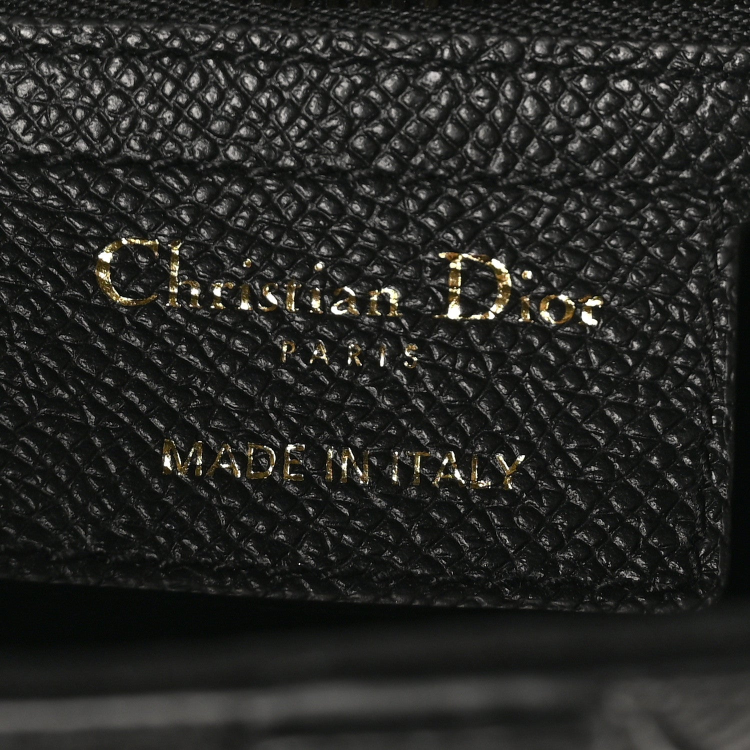 Christian Dior Grained Calfskin Saddle Bag Black 6 of 10