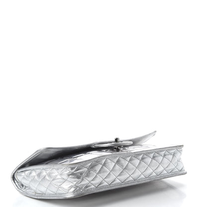 Chanel Vinyl Large Ice Cube Flap Silver 4 of 11