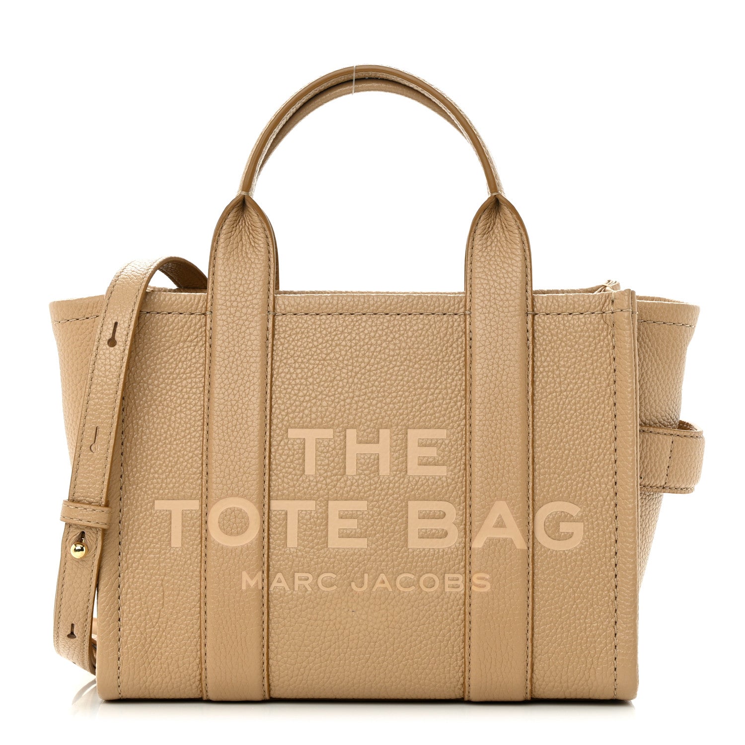 Marc Jacobs Grained Calfskin Small The Tote Bag Camel 1 of 14