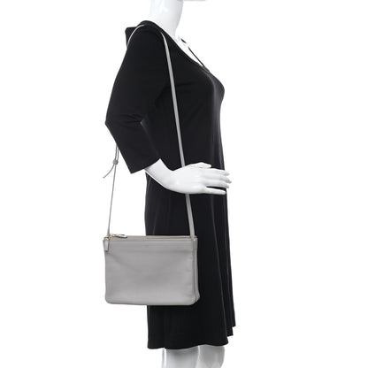 Celine Lambskin Large Trio Crossbody Bag Smoke 2 of 21