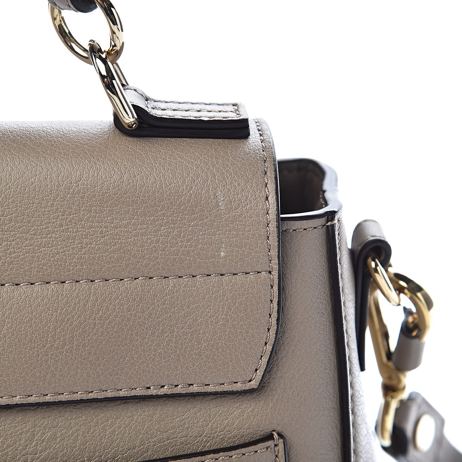 Chloe Calfskin Small Faye Day Shoulder Bag Motty Grey 7 of 10