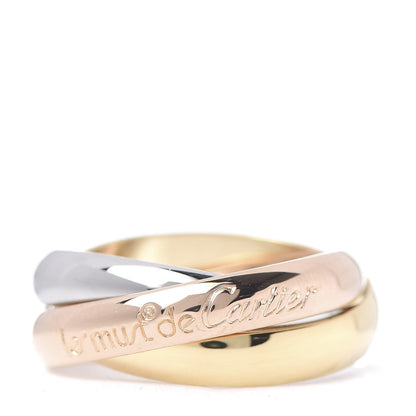 Cartier 18K Pink Yellow White Gold Classic Les Must De Trinity Ring 52 6 1 of 5