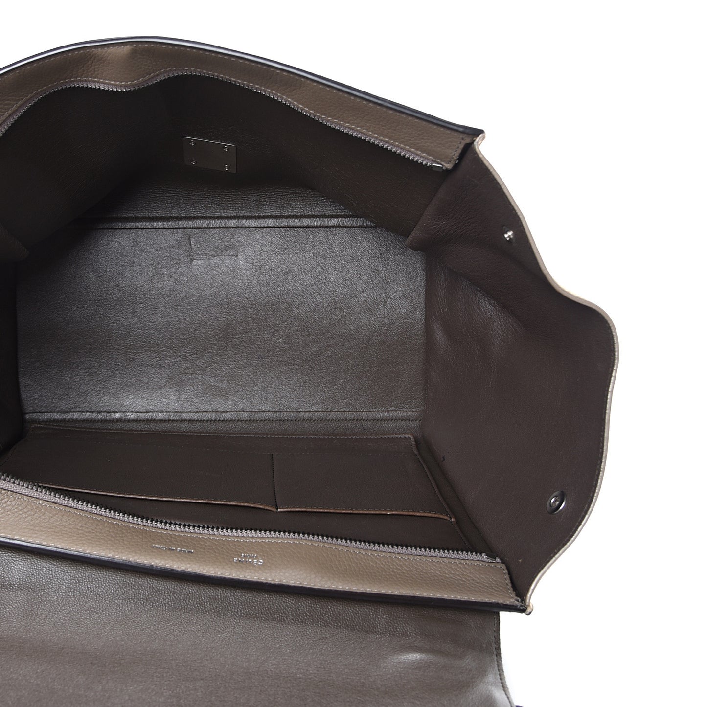 Drummed Calfskin Suede Medium Trapeze Souris