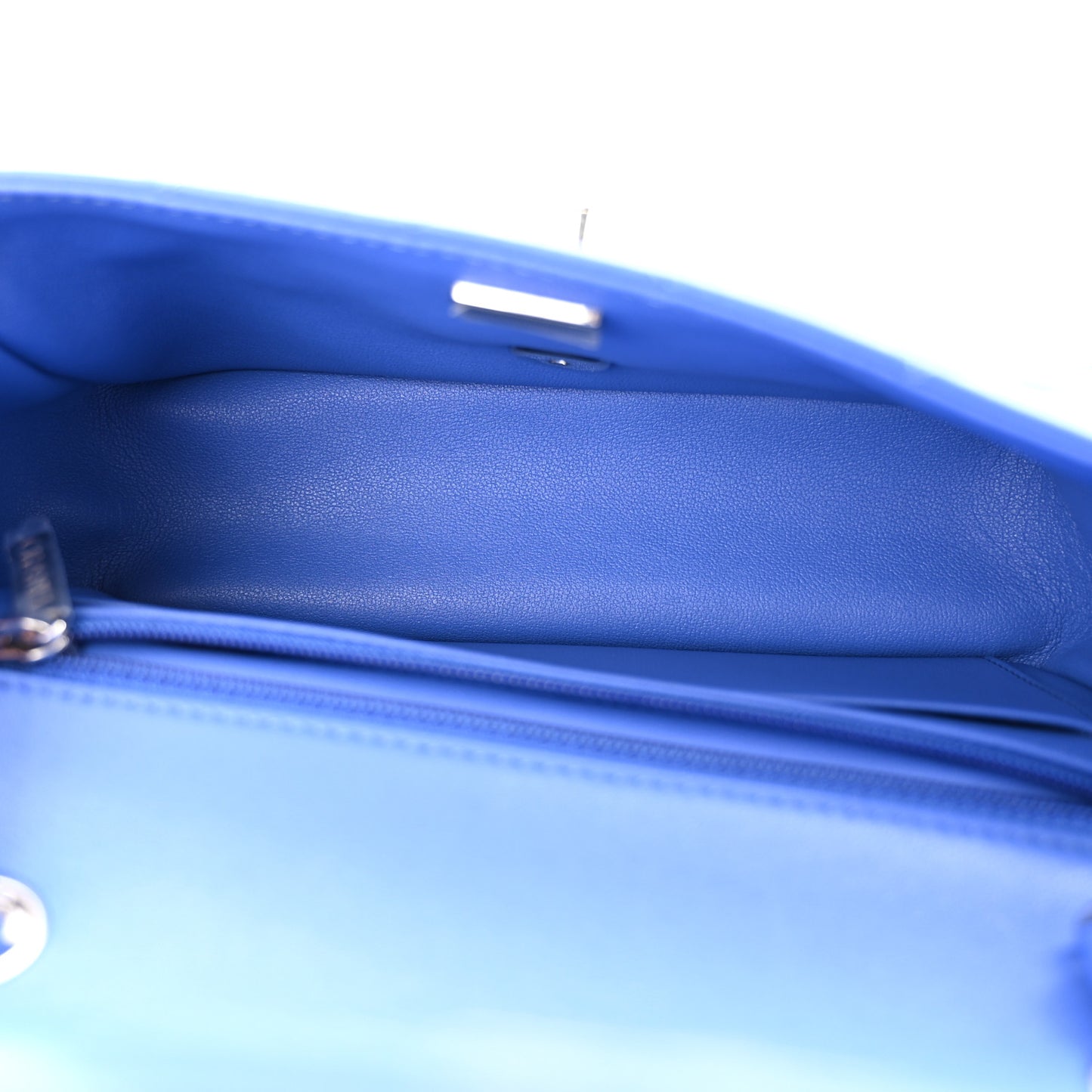 Lambskin Quilted Mini Rectangular Flap Blue