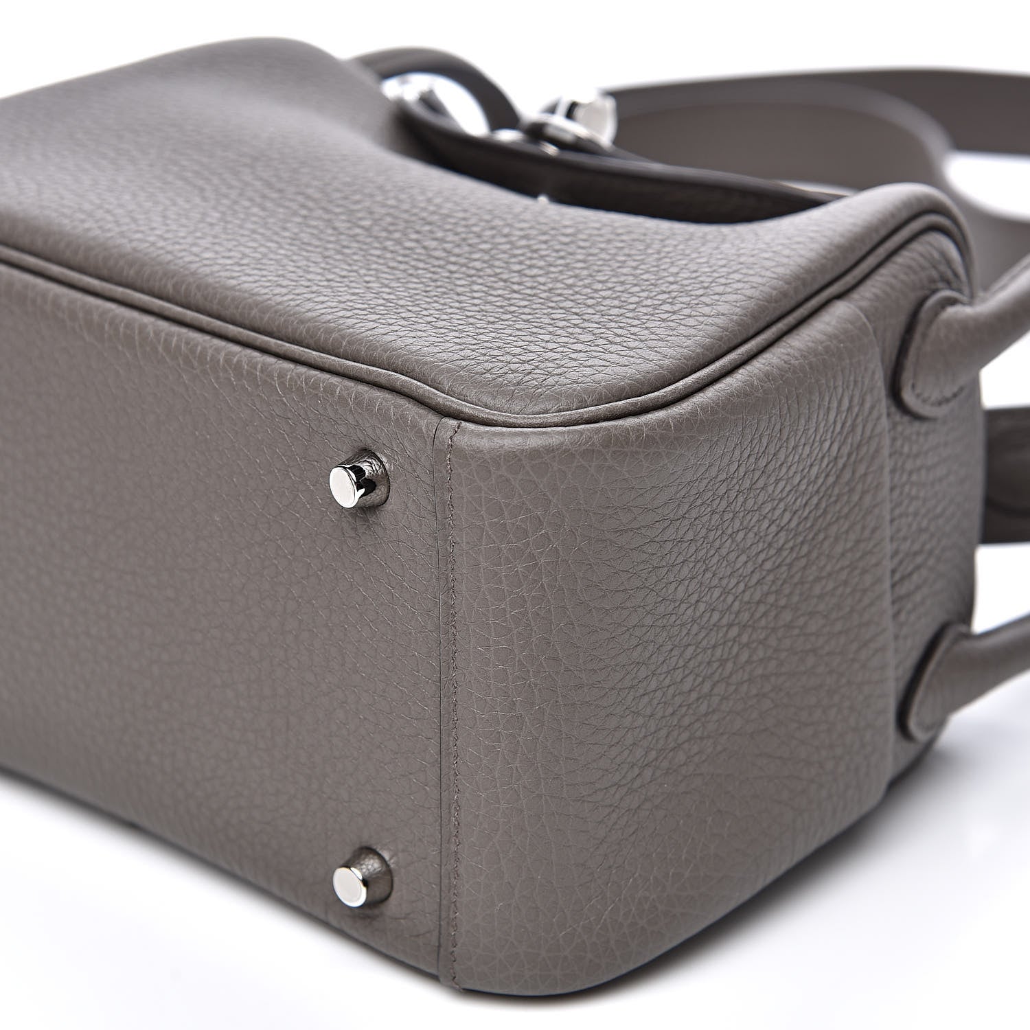 Hermes Taurillon Clemence Mini Lindy 20 Etain 7 of 9