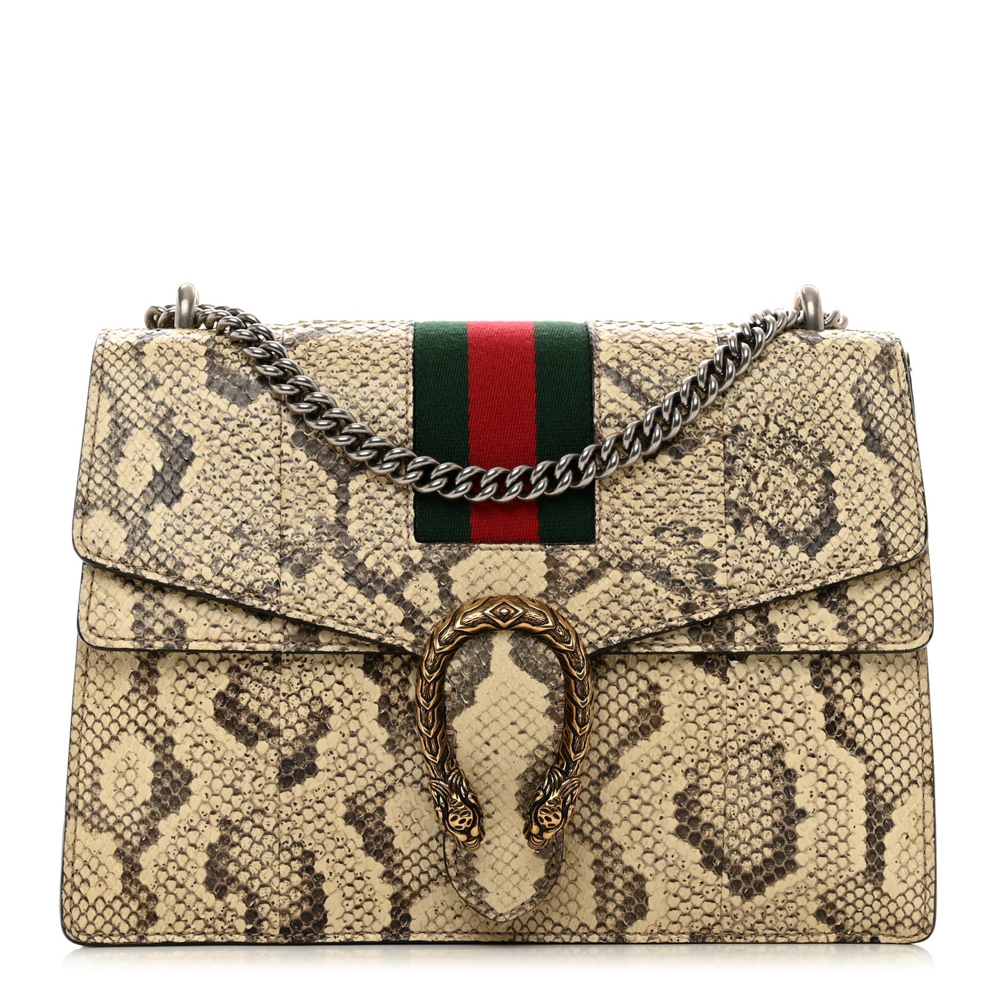 Snakeskin Web Medium Dionysus Shoulder Bag Natural