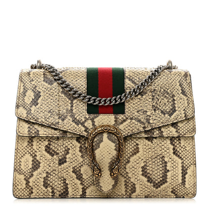 Gucci Snakeskin Web Medium Dionysus Shoulder Bag Natural 1 of 12