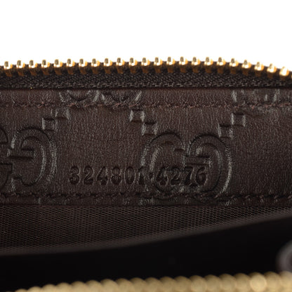 Gucci Guccissima Zip Around Coin Purse Wallet Dark Brown 6 of 7