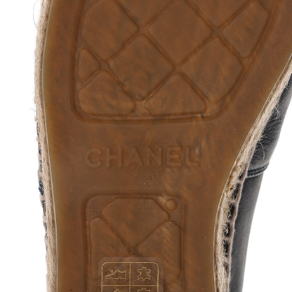 Chanel Lambskin CC Espadrilles 36 Dark Navy 6 of 9