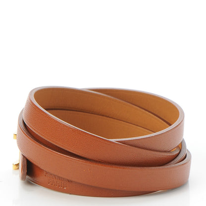 Hermes Barenia Hapi 3 MM Triple Tour Bracelet S Fauve 4 of 7