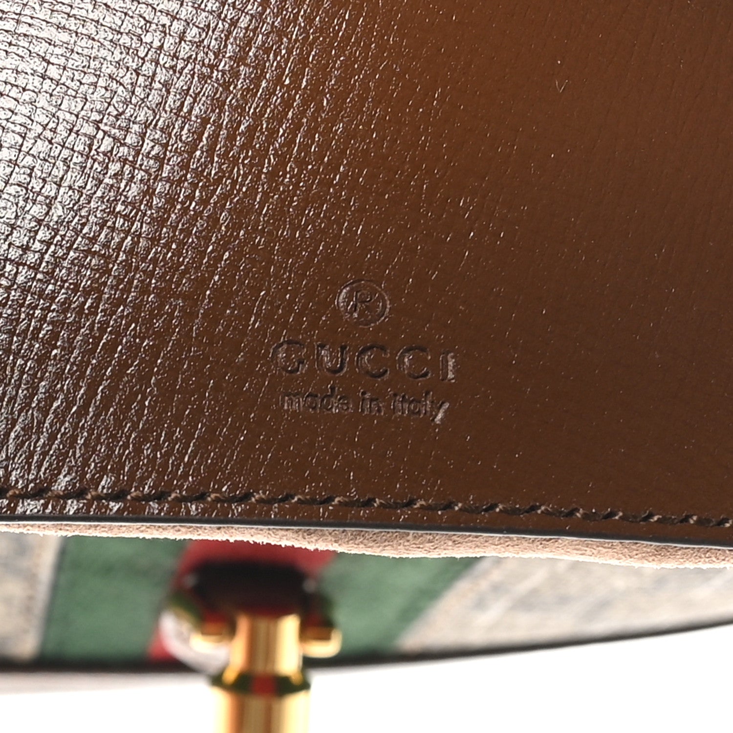 Gucci GG Supreme Monogram Azalea Calfskin Web Mini Jackie 1961 Hobo Beige Ebony Brown Sugar 6 of 9