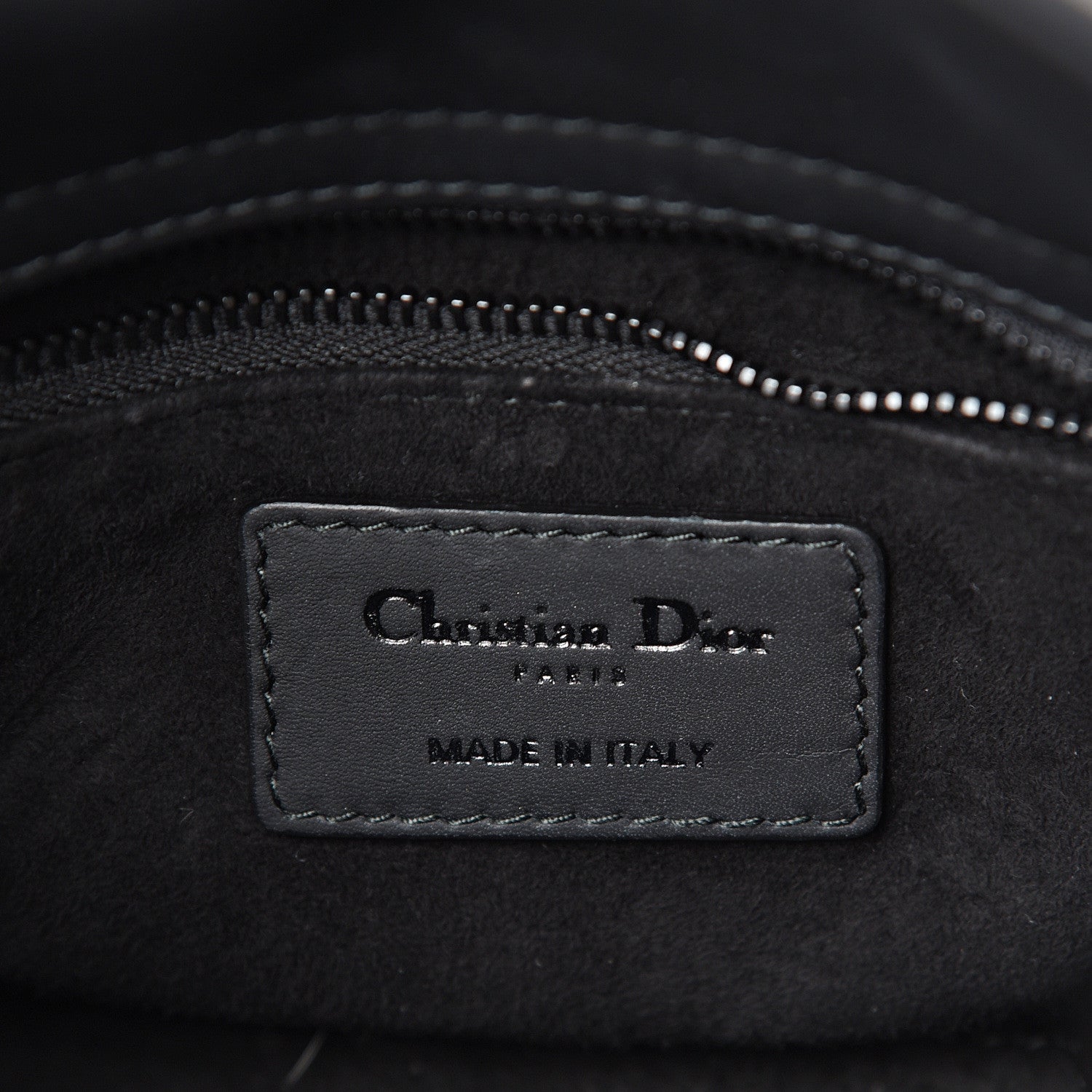 Christian Dior Ultra Matte Calfskin Cannage Mini Lady Dior Black 5 of 11