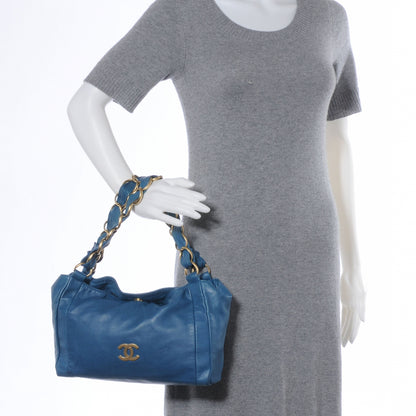 Chanel Lambskin Small Olsen Shoulder Bag Turquoise 2 of 7