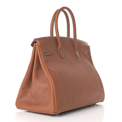 Hermes Natural Barenia Faubourg Birkin 35 Fauve 3 of 21