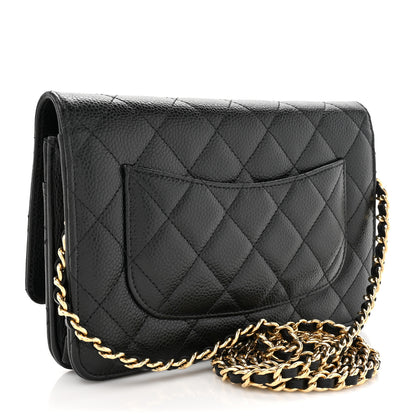 Chanel Caviar Quilted Wallet on Chain WOC Black 3 of 12