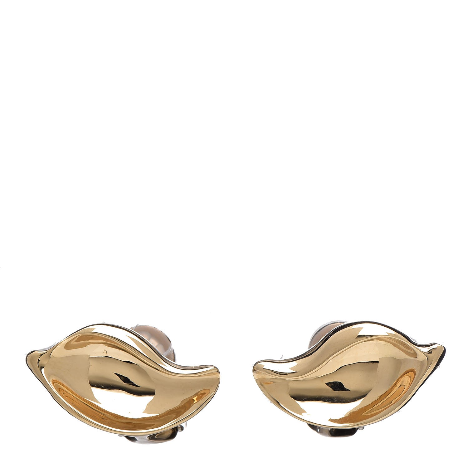 Tiffany 18K Yellow Gold Leaf Earrings 1 of 4