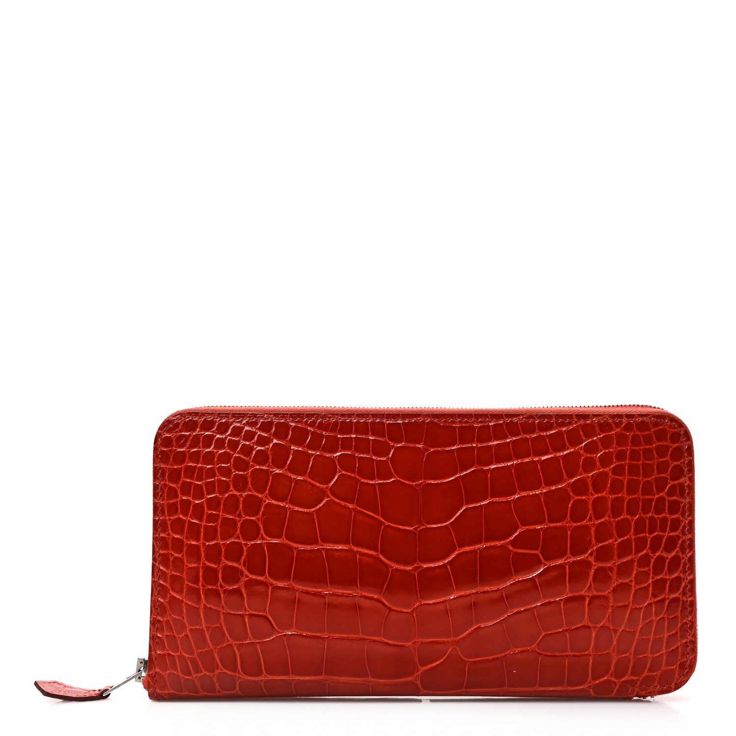 Hermes Shiny Alligator Azap Wallet Rouge De Coeur 1 of 6