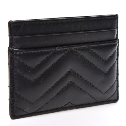 Gucci Calfskin Matelasse GG Marmont Card Holder Black 2 of 8