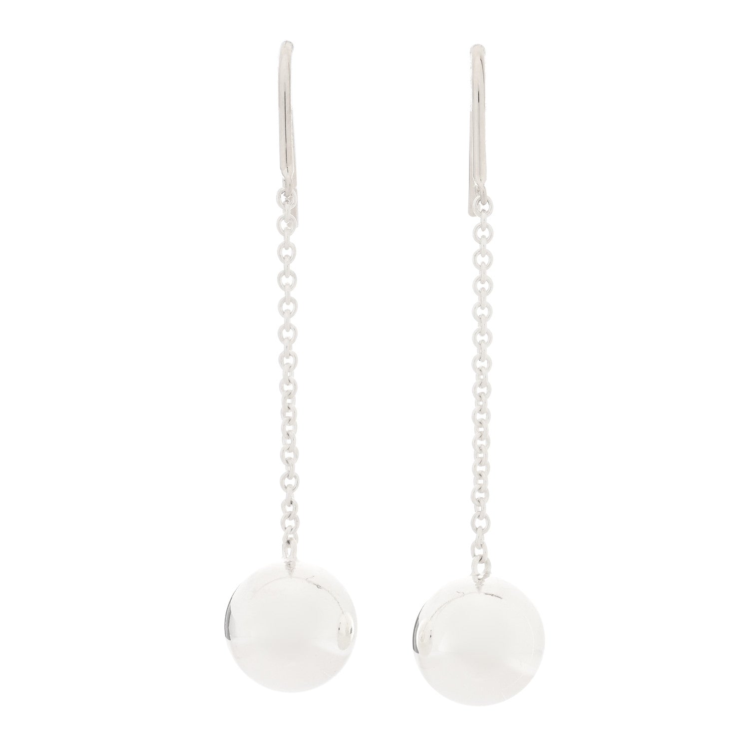 Tiffany Sterling Silver 10mm HardWear Ball Drop Earrings 1 of 4