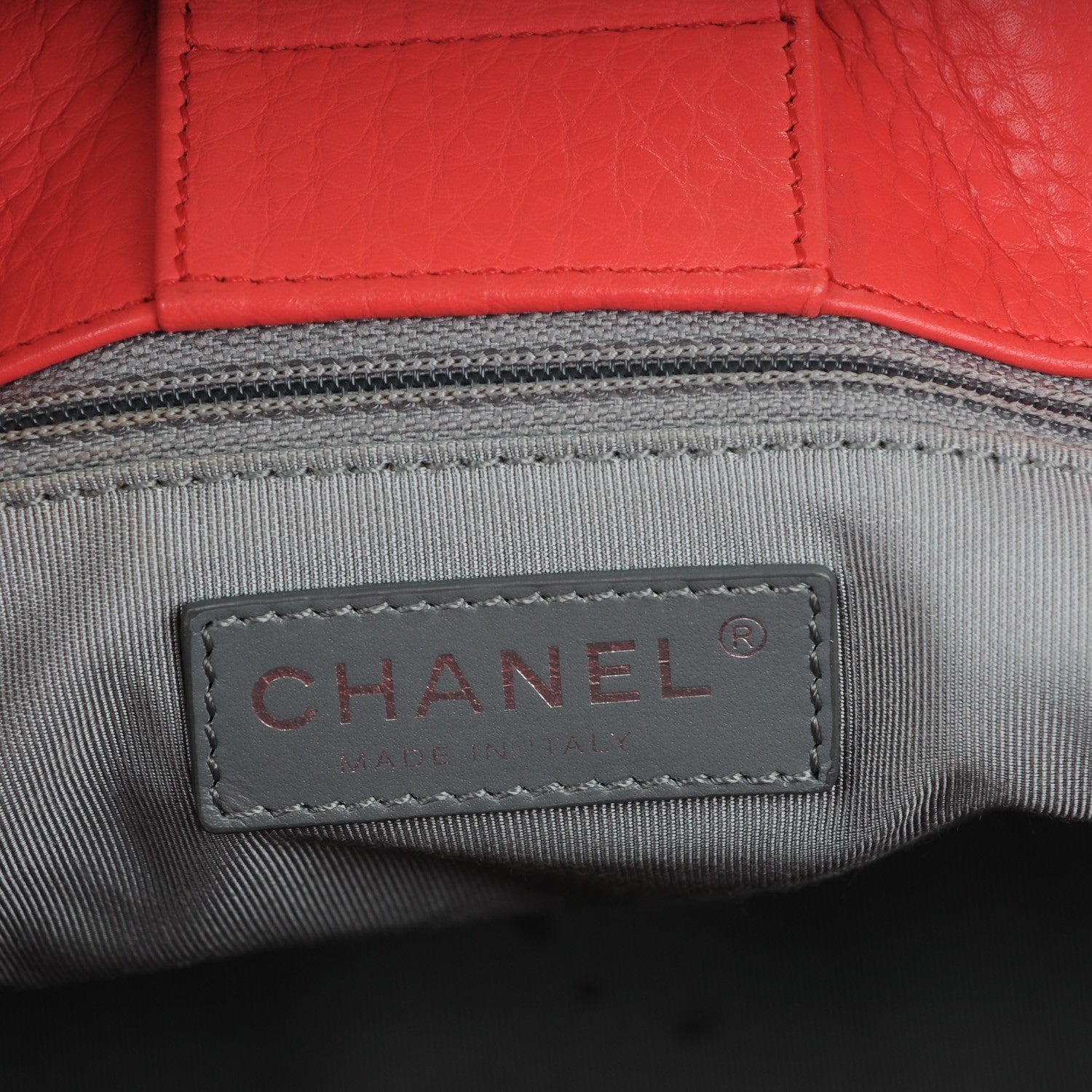 Chanel Calfskin Cerf Executive Shopper Tote Coral 7 of 12