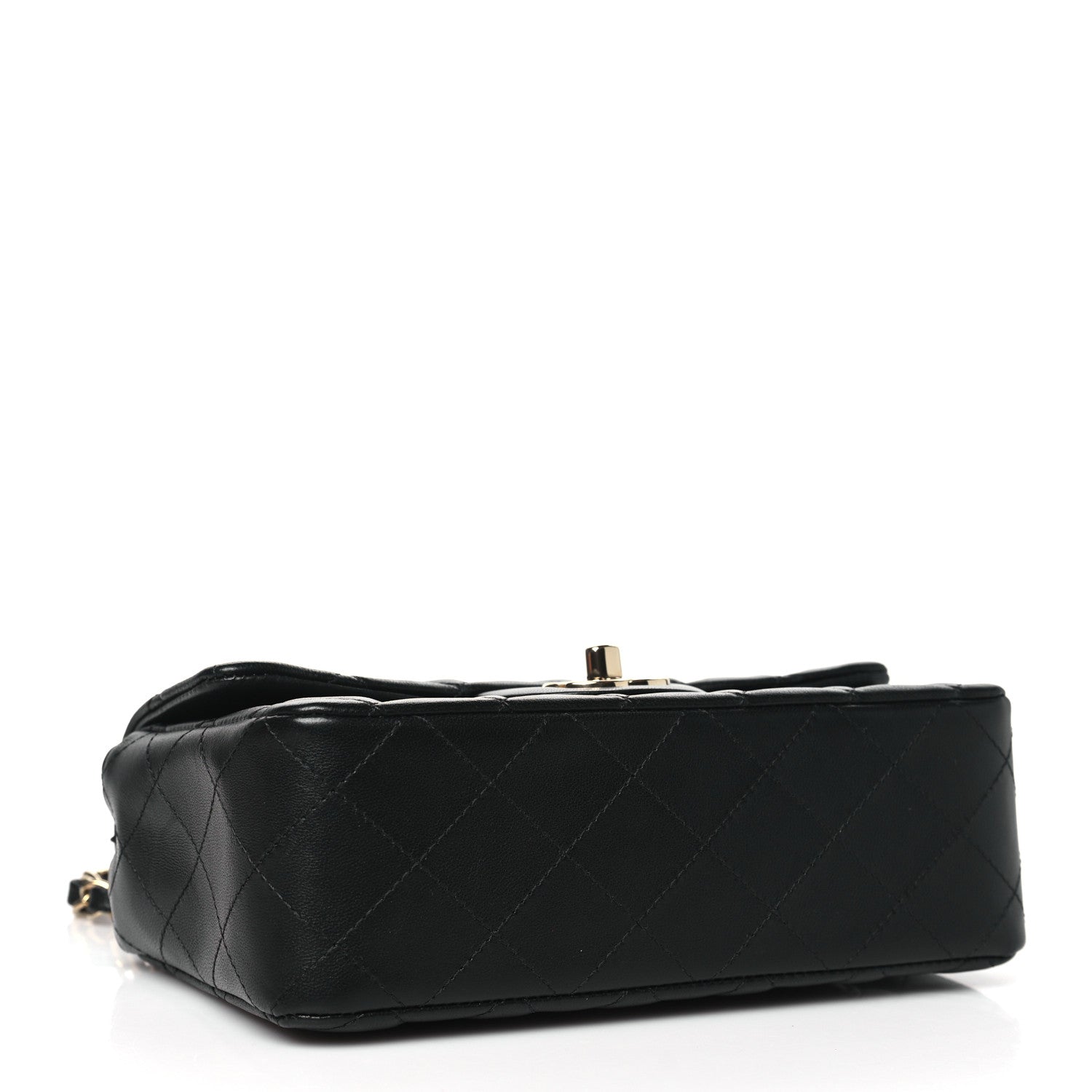 Chanel Lambskin Quilted Mini Rectangular Flap Black 3 of 11