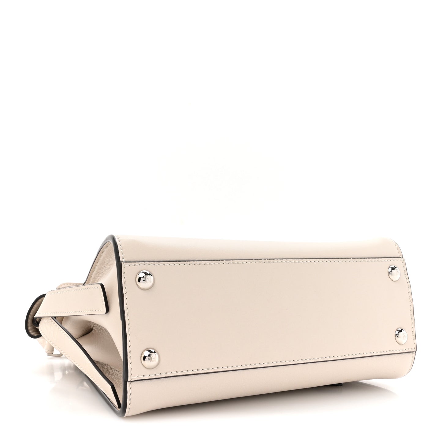 Vitello Seta Shiny Nappa Laces Mini Peekaboo I SEE U Satchel Latte