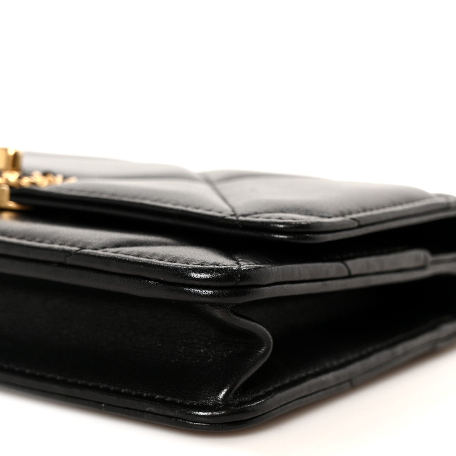 Chanel Lambskin Quilted Chanel 19 Wallet On Chain WOC Black 11 of 12