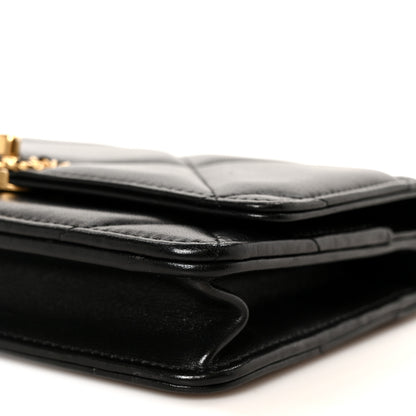 Chanel Lambskin Quilted Chanel 19 Wallet On Chain WOC Black 11 of 12
