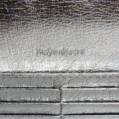 Saint Laurent Metallic Leather Belle De Jour Wallet Moon 6 of 6