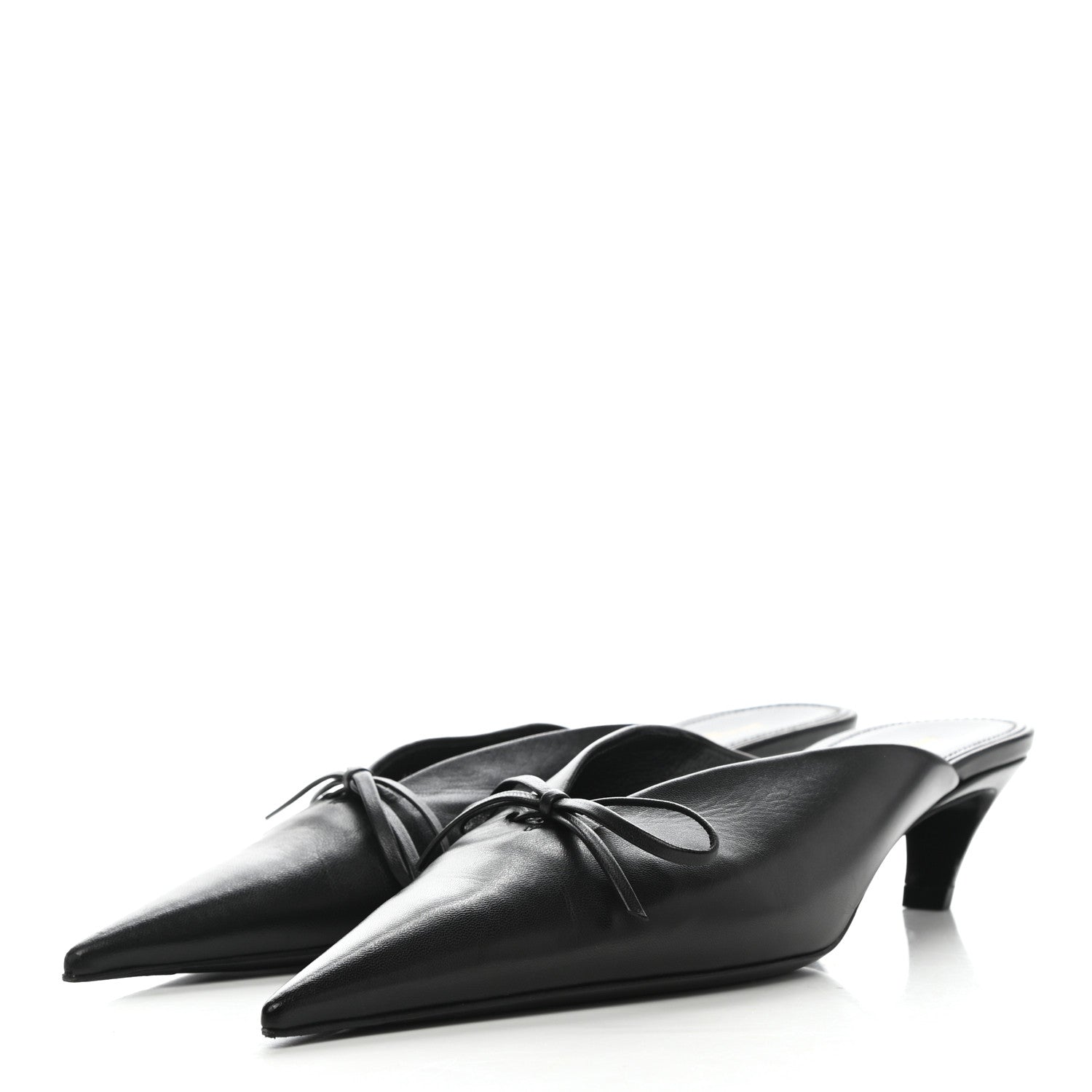 Balenciaga Goatskin Pointed Toe Knife Mules 37 Black 3 of 8