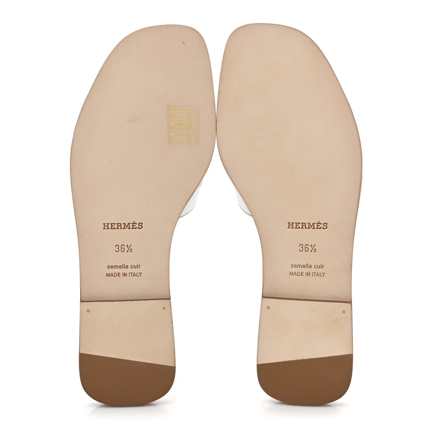 Box Calfskin Oran Sandals 36.5 White