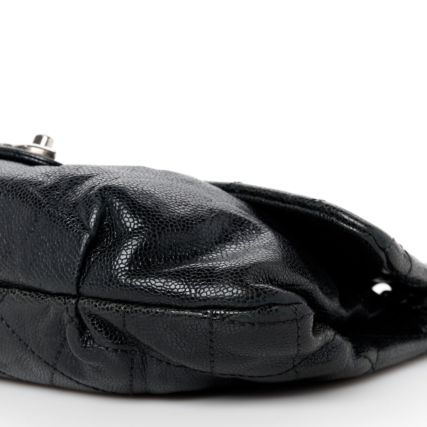 Chanel Caviar Quilted Medium Elastic Flap Black 11 of 12