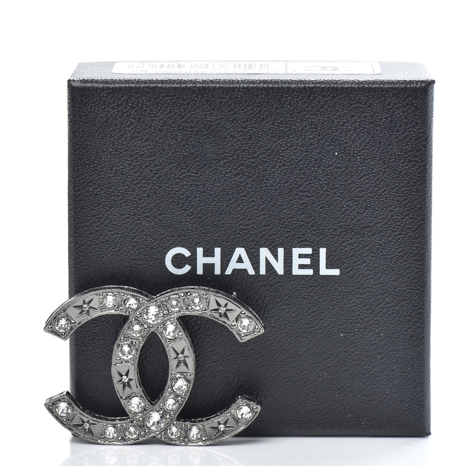 Chanel Ruthenium Crystal CC Star Brooch 5 of 5