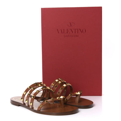 Valentino Garavani Calfskin Rockstud Flair Flat Thong Sandals 36 Selleria 9 of 9