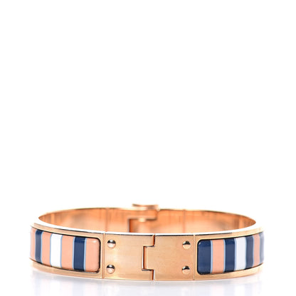 Hermes Enamel Printed Narrow Charniere Couvertures Nouvelles Hinged Bracelet S 3 of 5