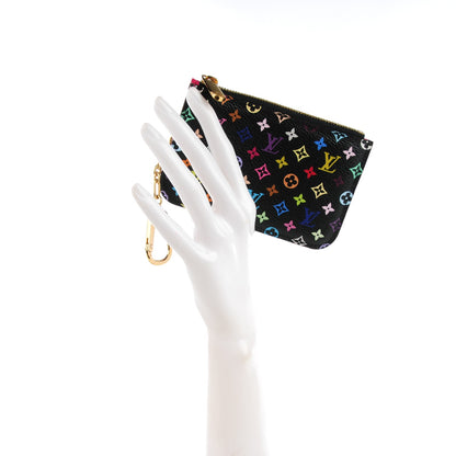 Louis Vuitton Monogram Multicolor Key Pouch Black Grenade 2 of 7